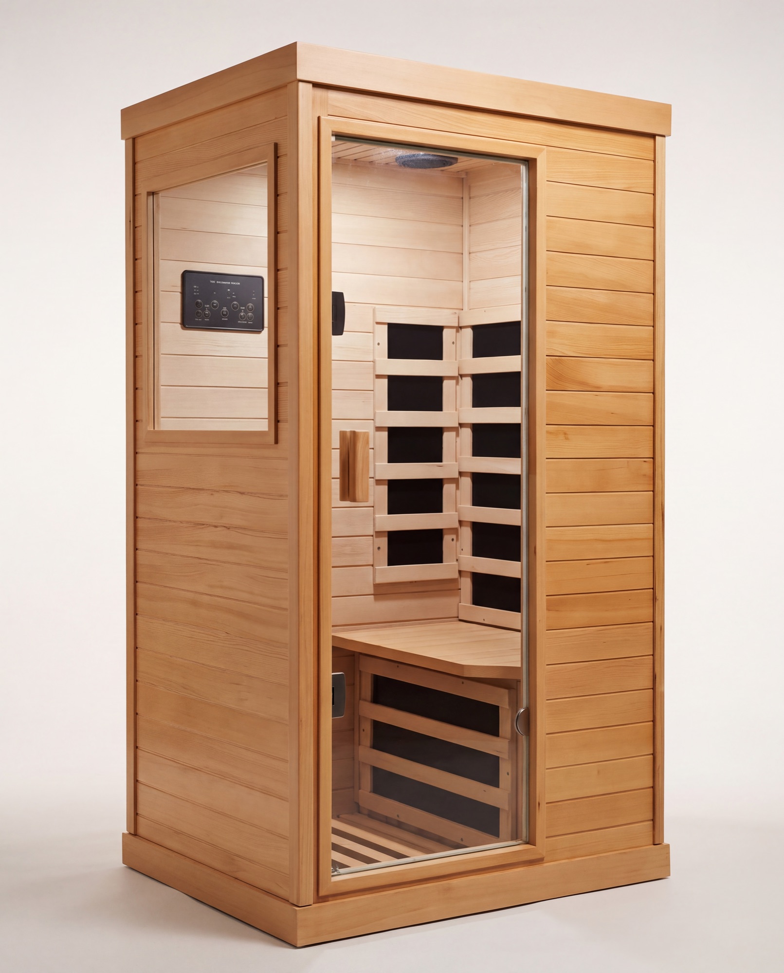 Compact sauna in a calm interior