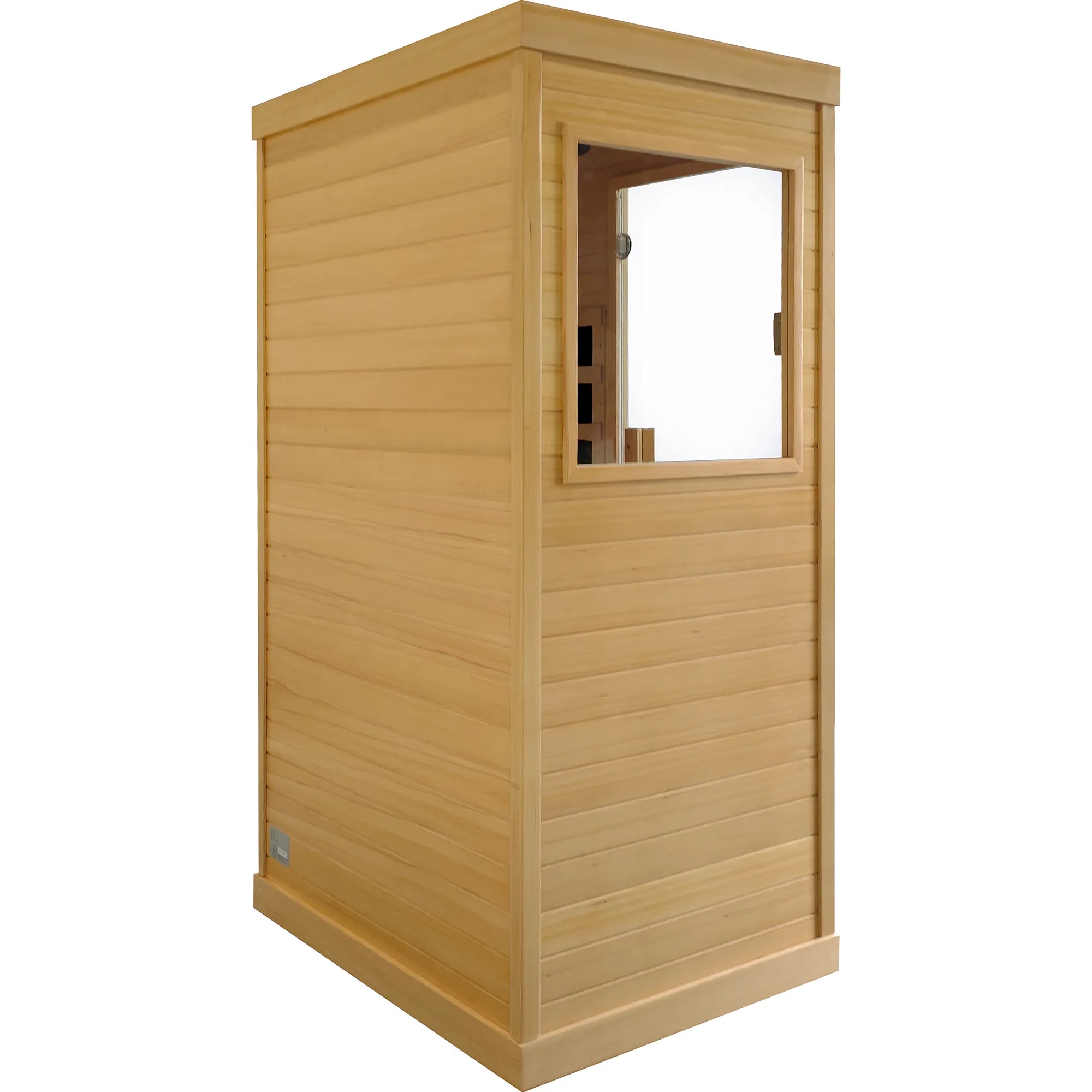 Rear view of the sauna